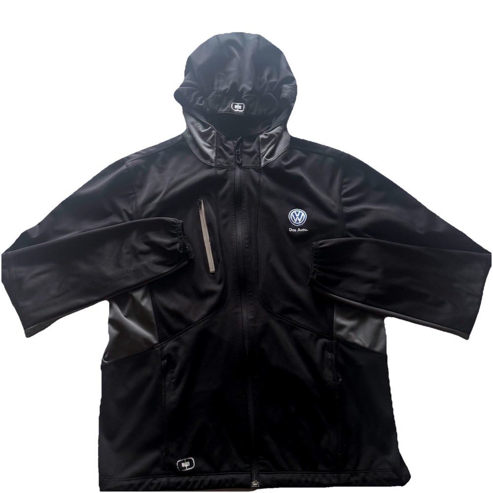 Ogio Volkswagen VW Logo Soft Shell Jacket Full Zip Medium Black Grey READ!